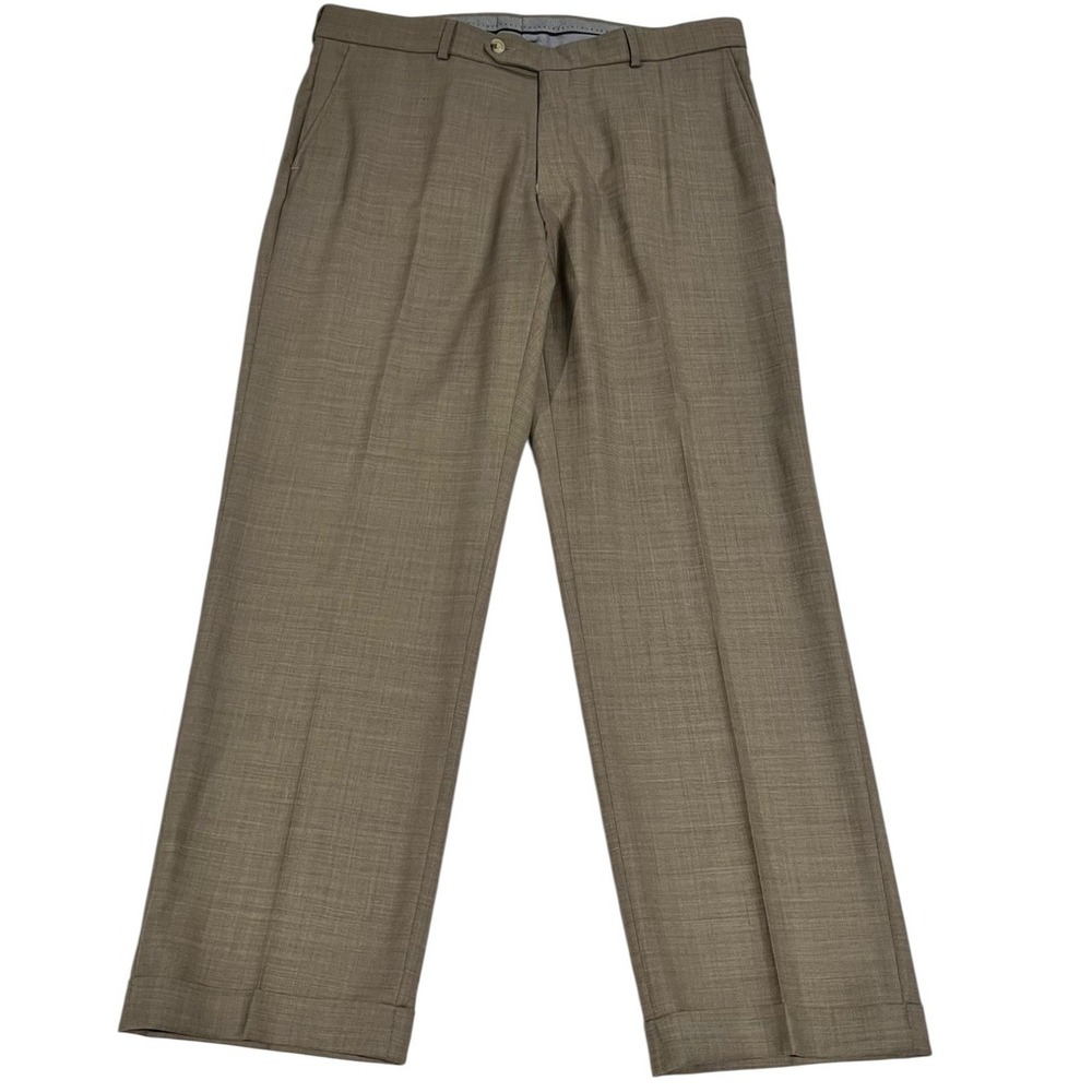 Ballin Comfort-EZE‎ Super 110s Wool Dress Pants 36x29 Tan Pleated